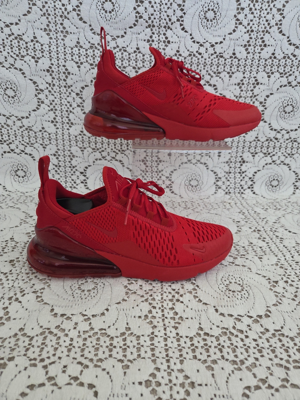 Nike Air Max 270 University Red Sneakers Men Size 8.5  Women's Size 10